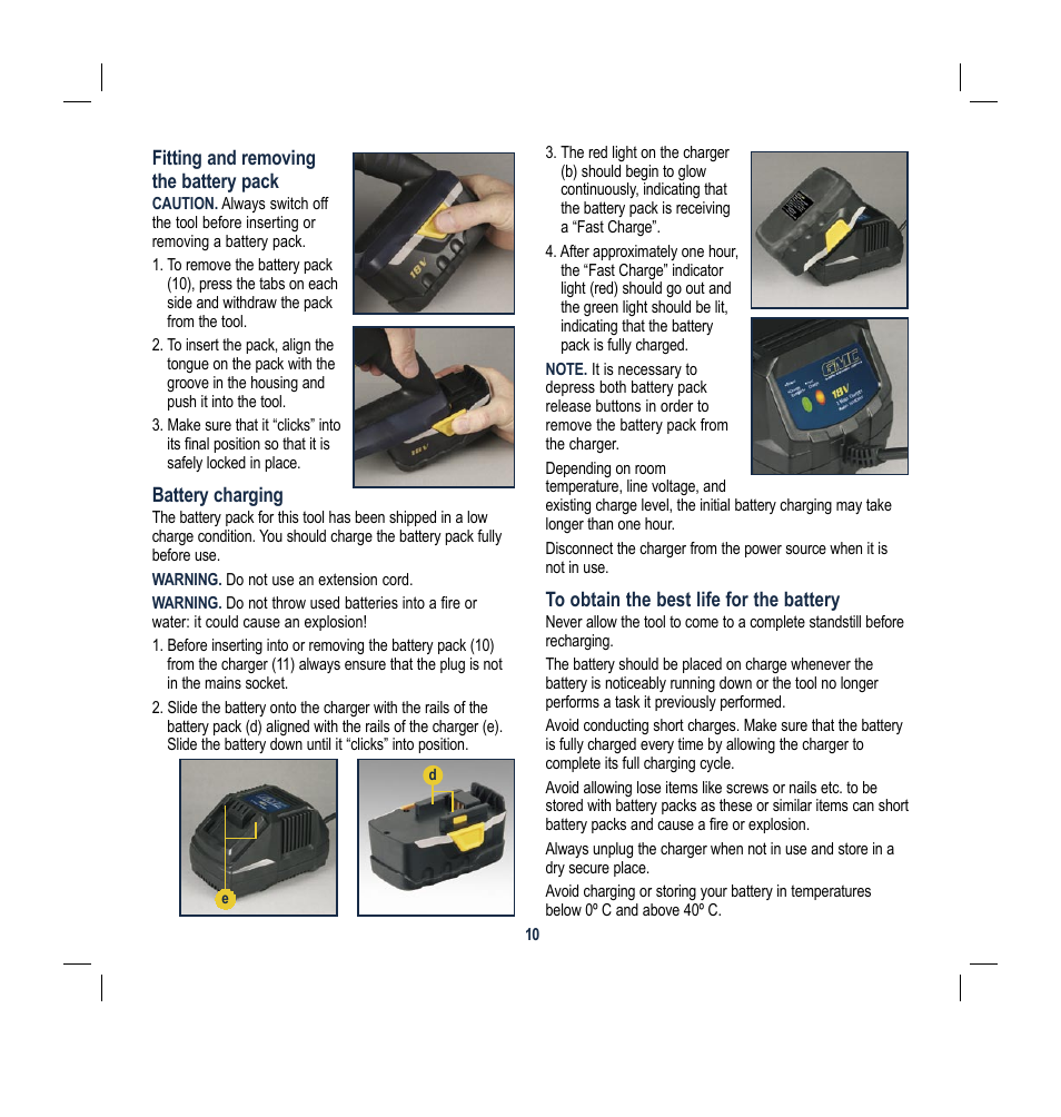 Global Machinery Company DC18V User Manual | Page 10 / 16