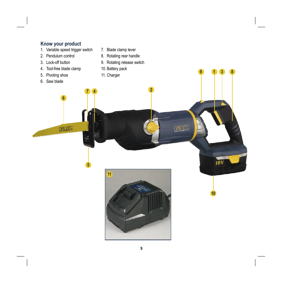 Global Machinery Company DC18V User Manual | Page 9 / 16