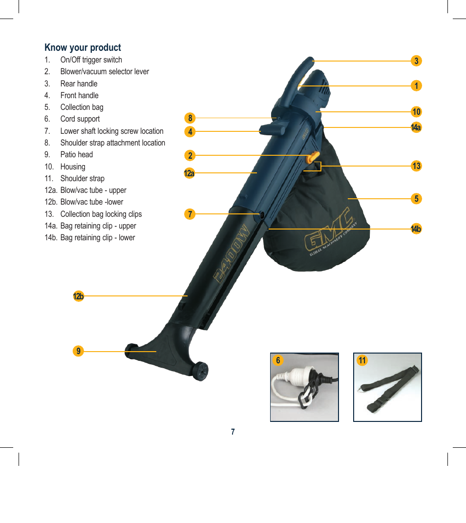 Global Machinery Company BLV8000A User Manual | Page 7 / 12