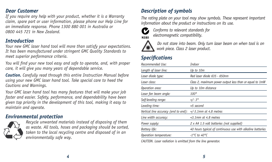 Global Machinery Company REDEYE LSSLV User Manual | Page 3 / 9