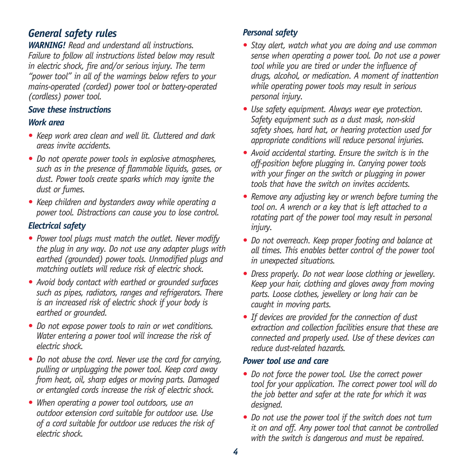 General safety rules | Global Machinery Company LS236LS User Manual | Page 4 / 15