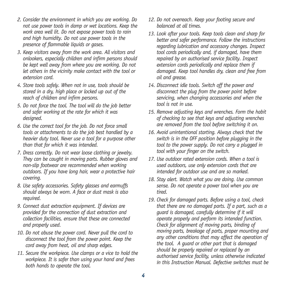 Global Machinery Company RBS10 User Manual | Page 4 / 11