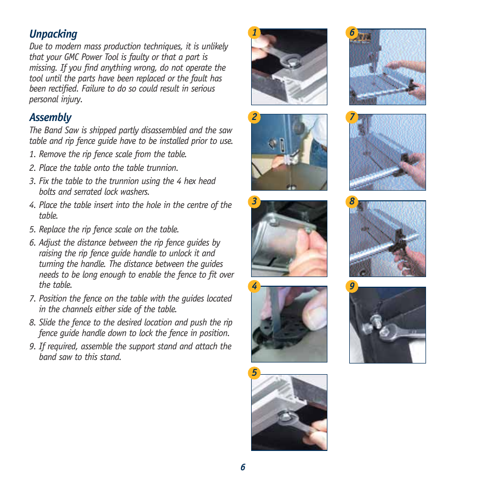 Global Machinery Company RBS10 User Manual | Page 6 / 11