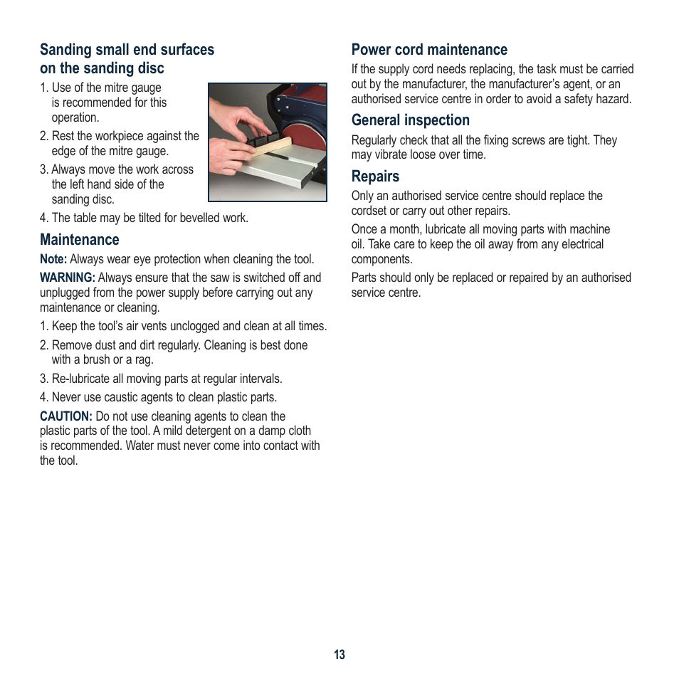 Global Machinery Company BD1500 User Manual | Page 13 / 16