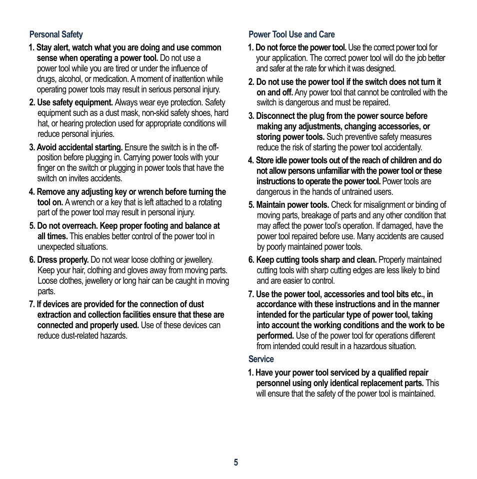 Global Machinery Company VEC156-AU User Manual | Page 5 / 16