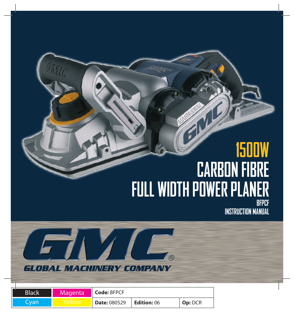 Global Machinery Company BFPCF User Manual | 16 pages