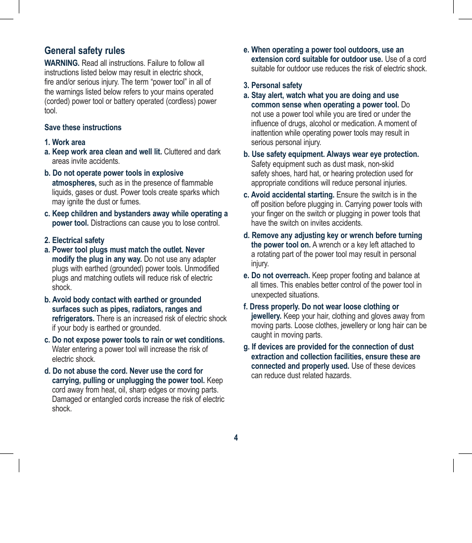 Global Machinery Company EDG3 User Manual | Page 4 / 12