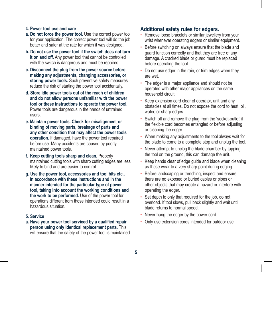 Global Machinery Company EDG3 User Manual | Page 5 / 12