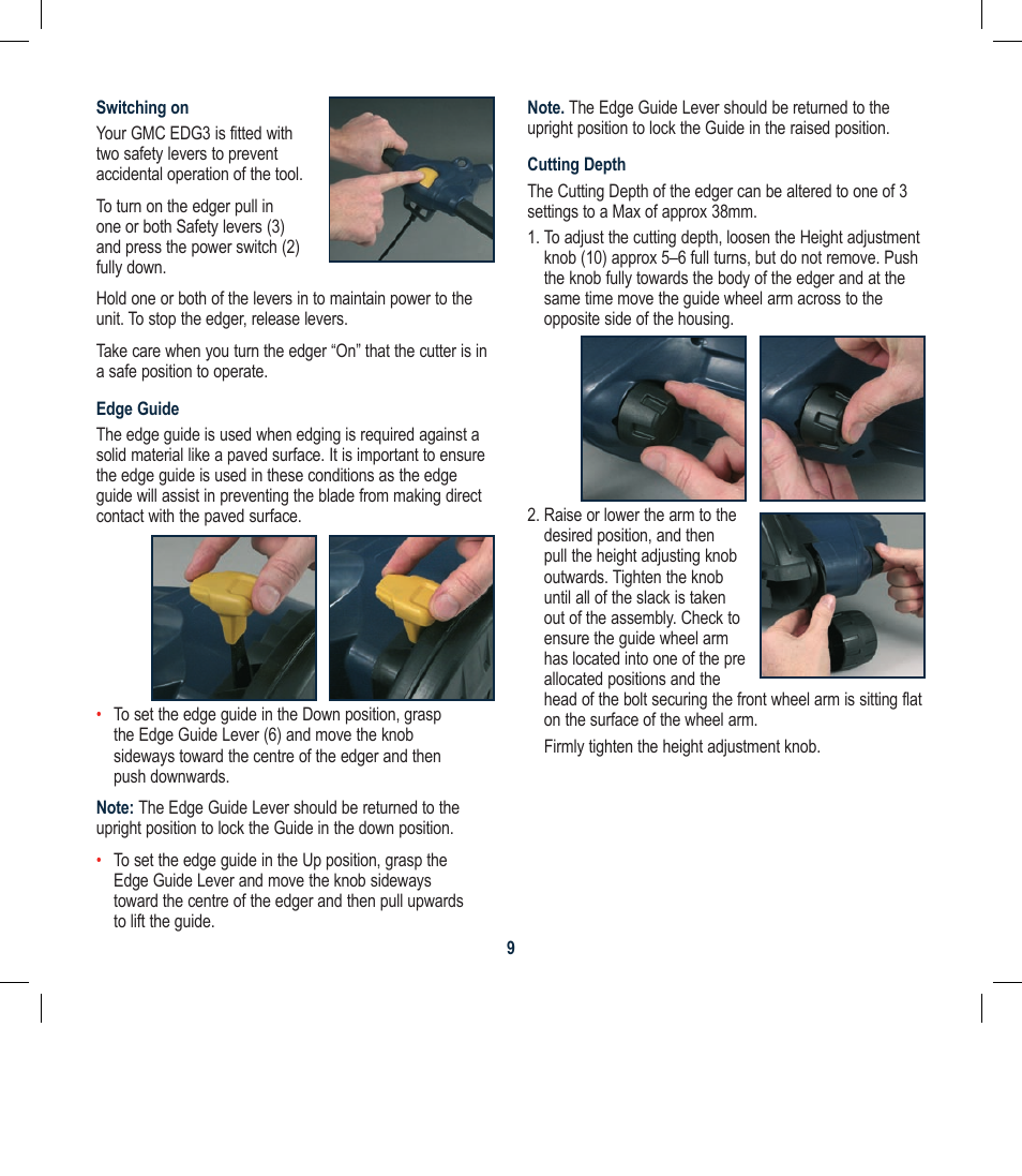 Global Machinery Company EDG3 User Manual | Page 9 / 12