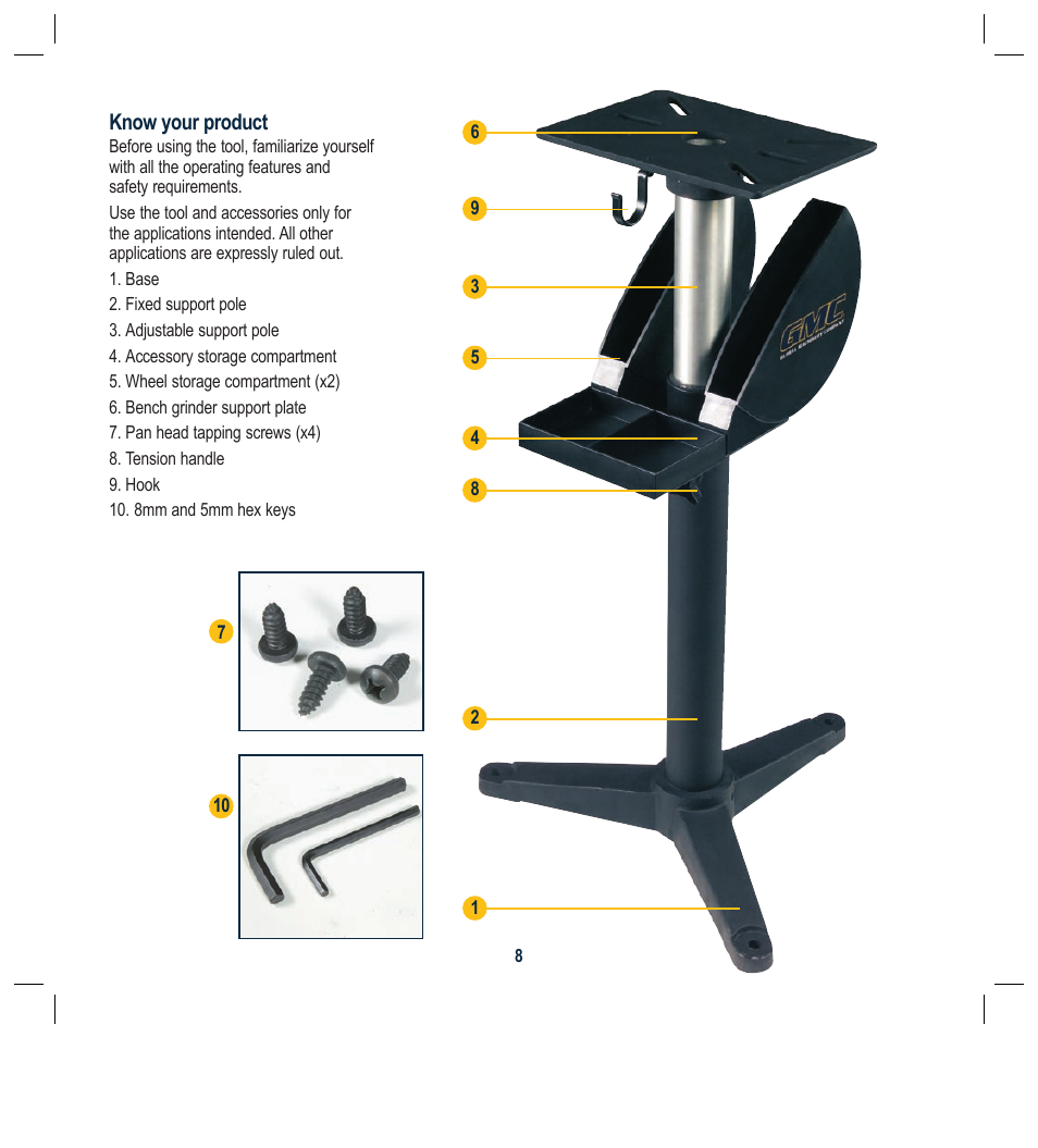 Global Machinery Company NTS2000A User Manual | Page 8 / 12