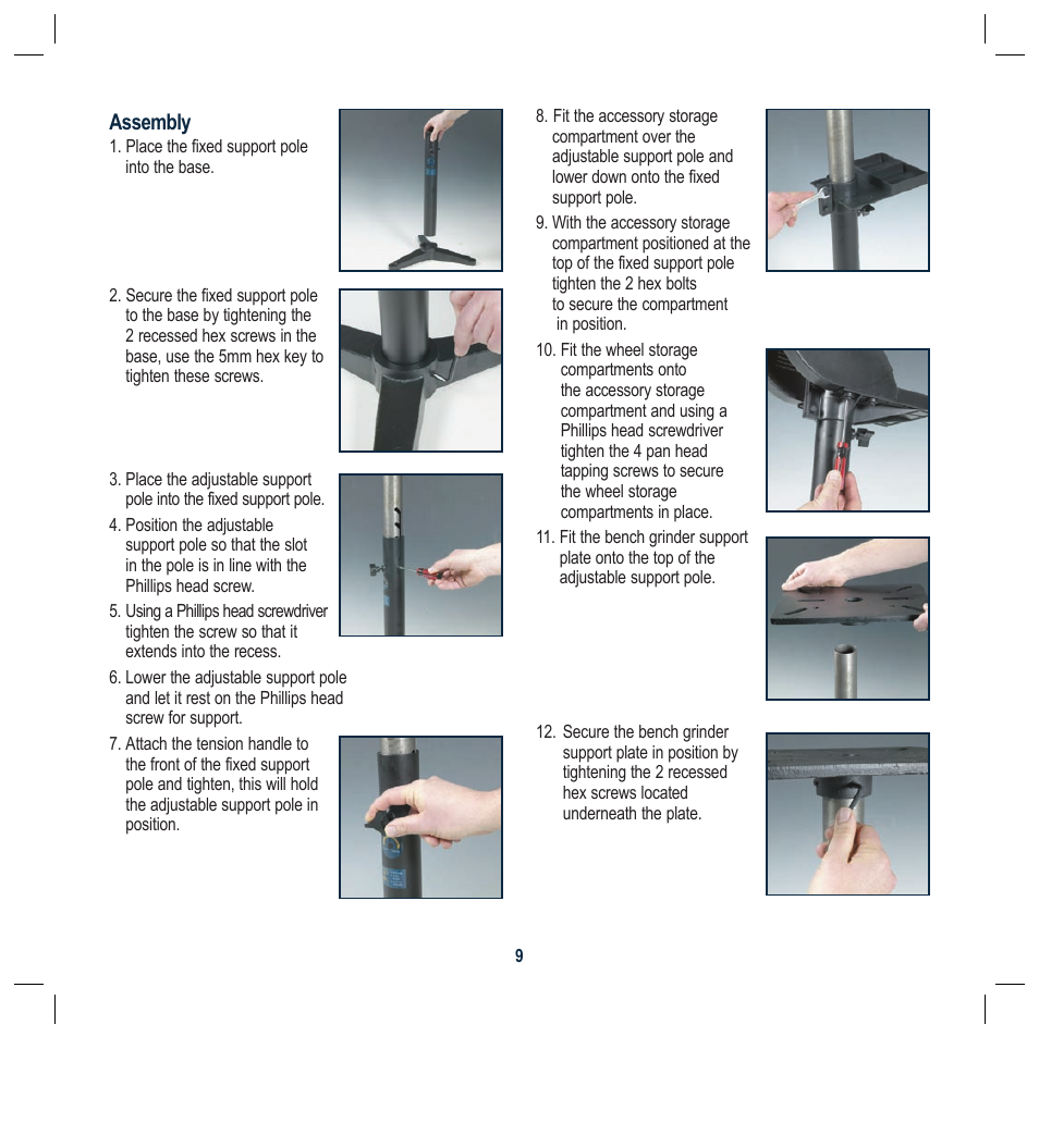 Assembly | Global Machinery Company NTS2000A User Manual | Page 9 / 12