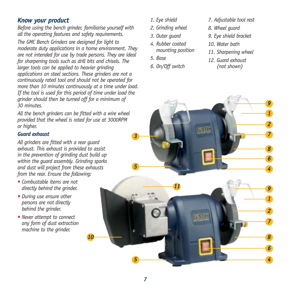 Global Machinery Company BG150A User Manual | Page 7 / 13