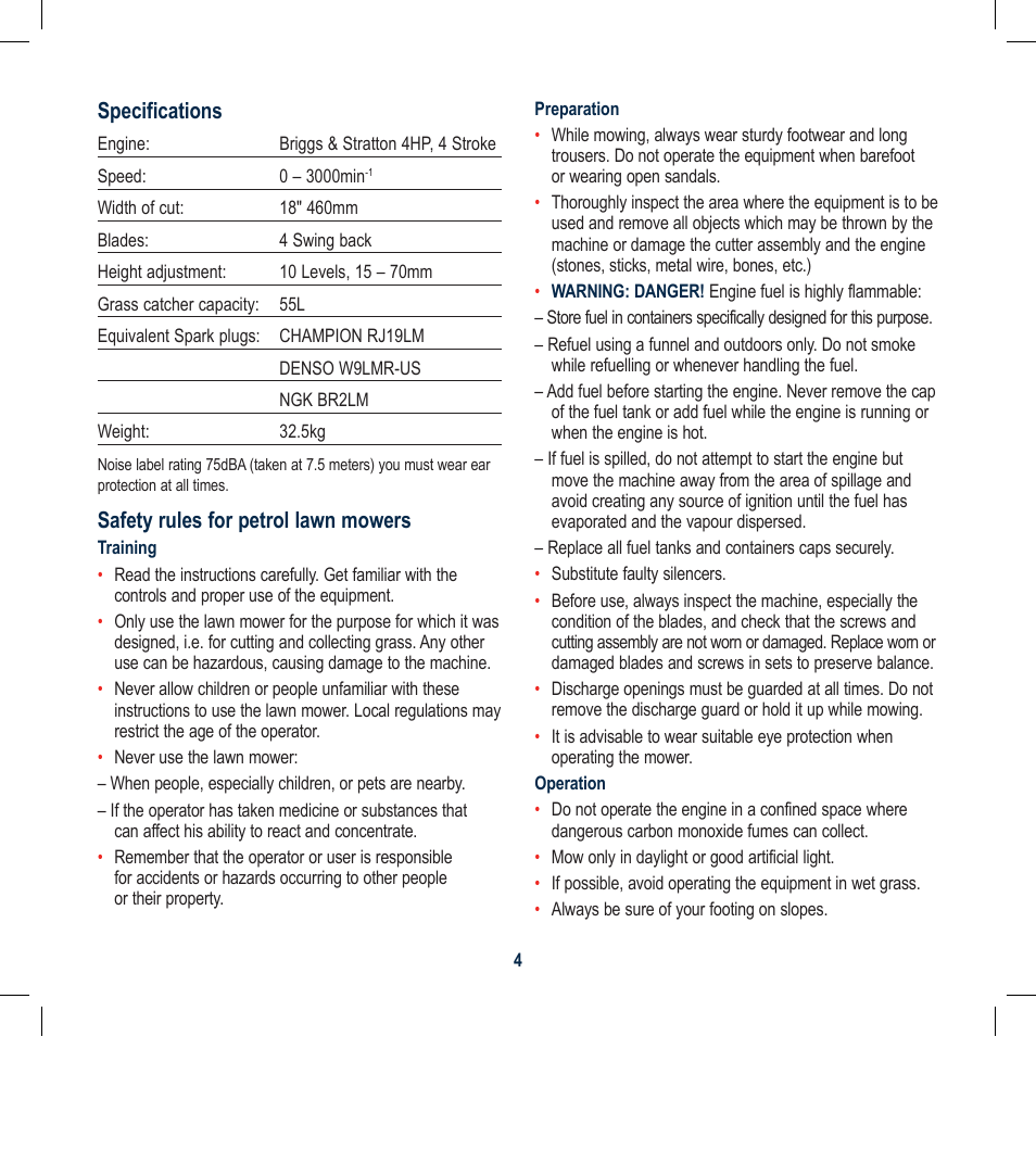 Global Machinery Company RL504 User Manual | Page 4 / 12