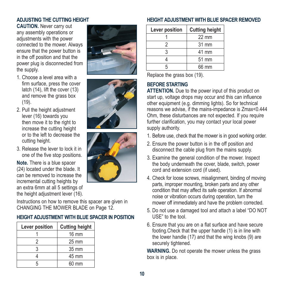 Global Machinery Company 1700W User Manual | Page 10 / 16