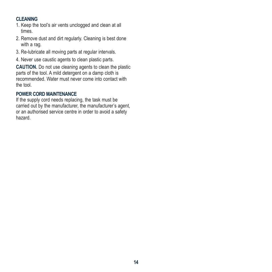 Global Machinery Company 1700W User Manual | Page 14 / 16