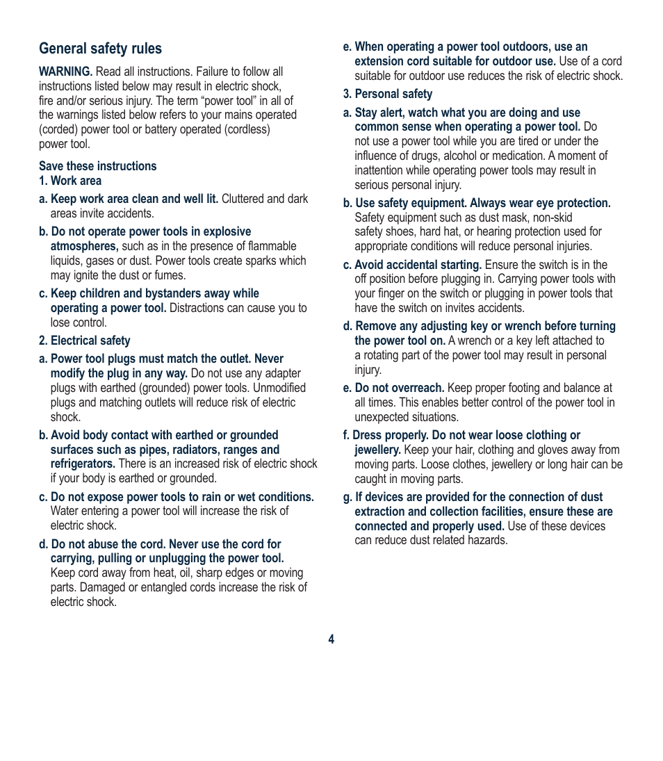 General safety rules | Global Machinery Company LS1375 User Manual | Page 4 / 16