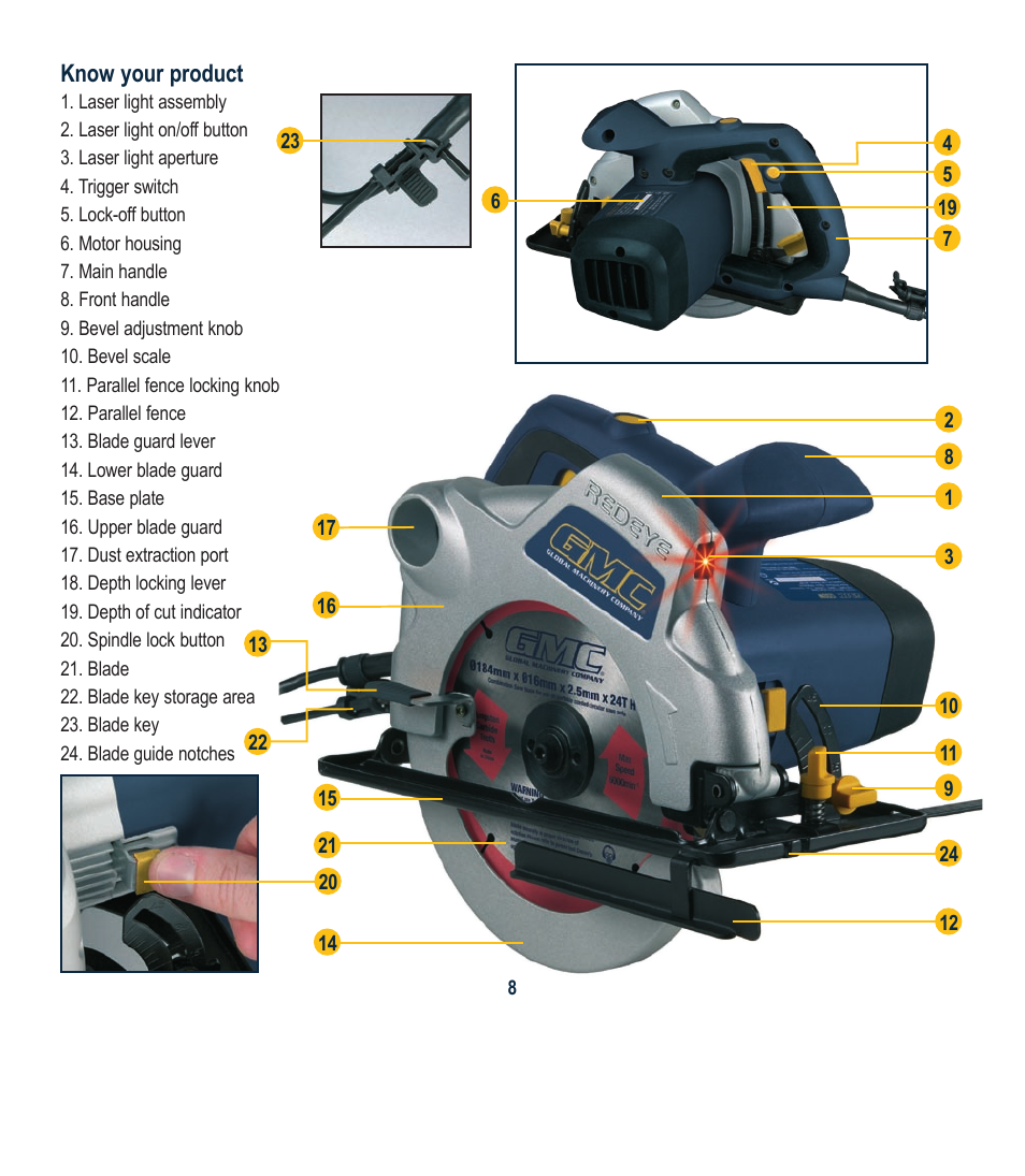 Global Machinery Company LS1375 User Manual | Page 8 / 16