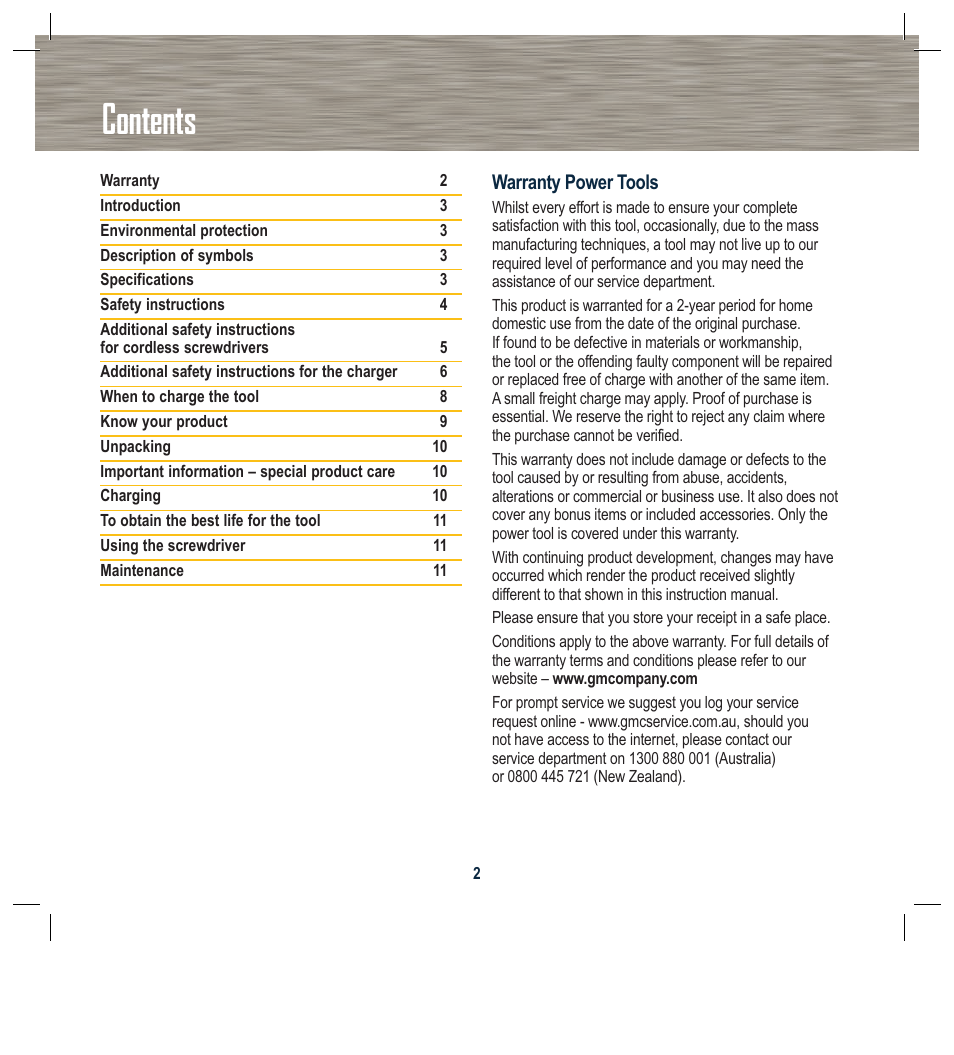 Global Machinery Company FQC54V User Manual | Page 2 / 12