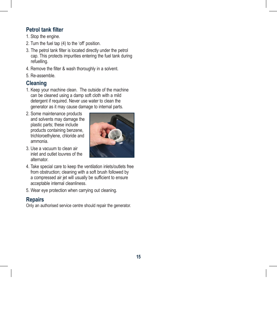 Global Machinery Company FCG001 User Manual | Page 15 / 20