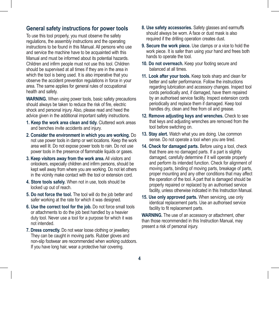 Global Machinery Company FCG001 User Manual | Page 4 / 20