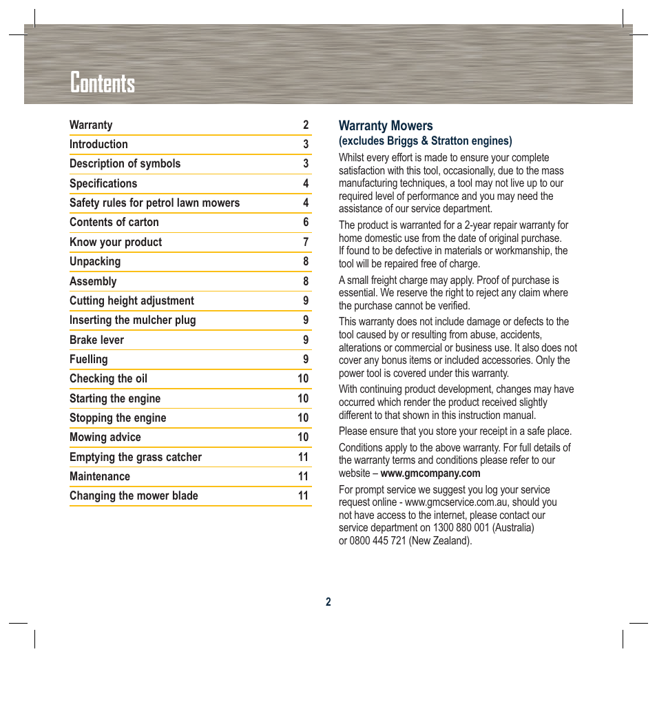 Global Machinery Company RLMC User Manual | Page 2 / 16