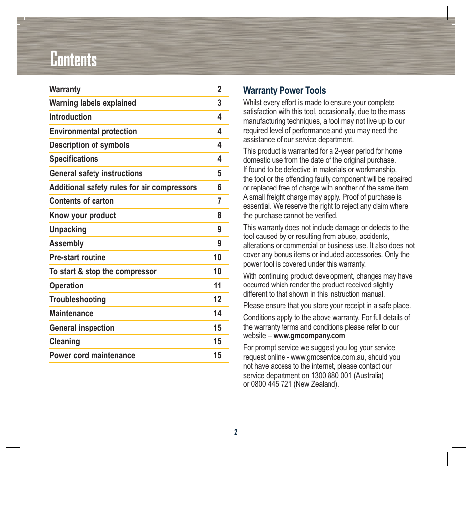 Global Machinery Company 50L User Manual | Page 2 / 16