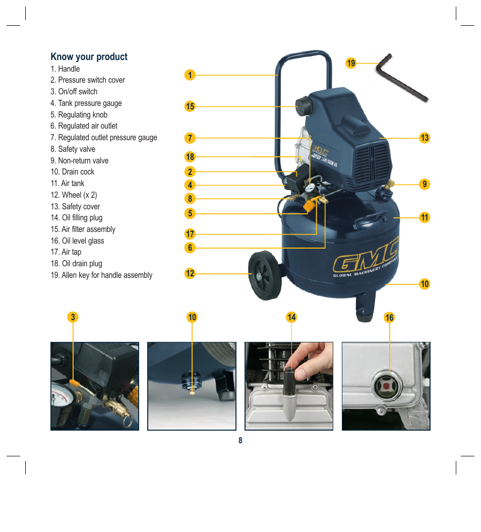 Global Machinery Company 50L User Manual | Page 8 / 16