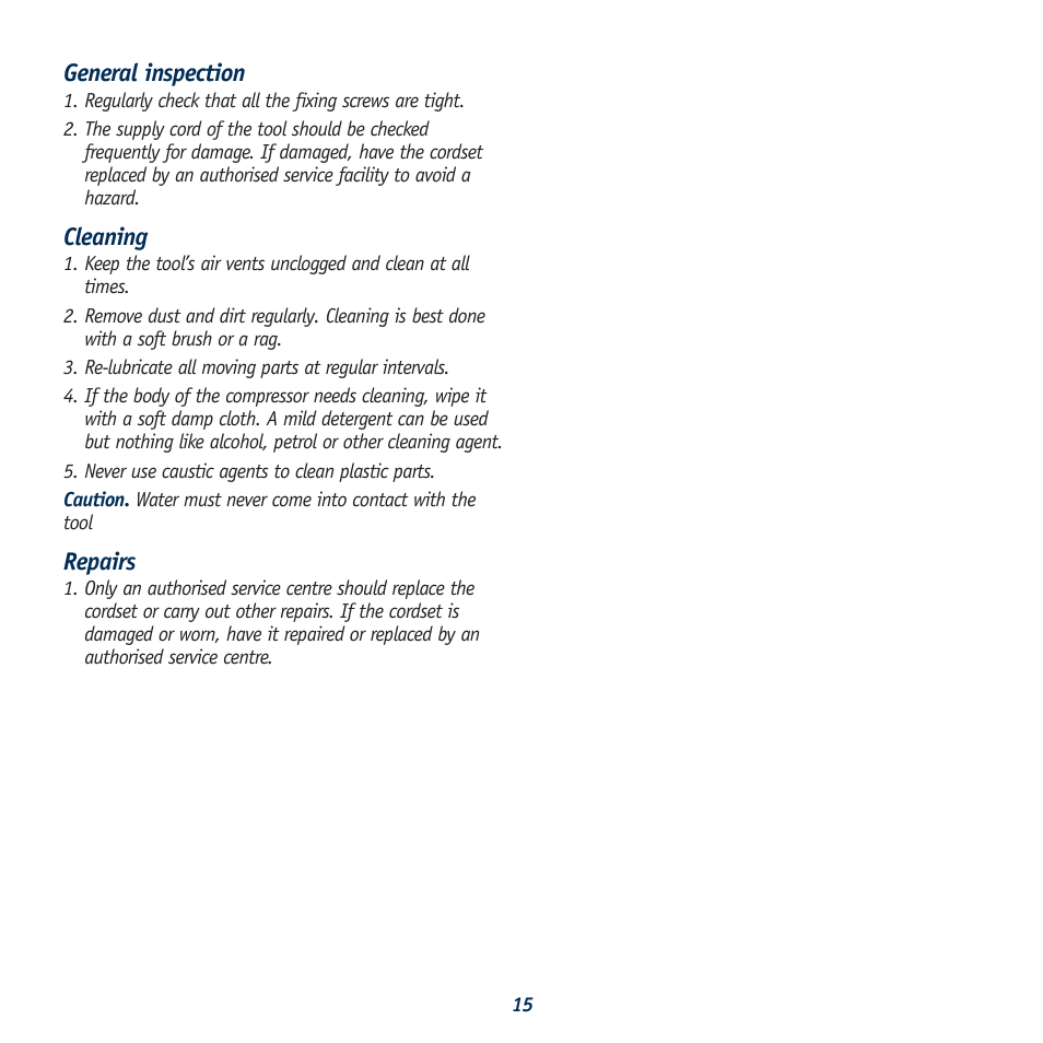 Global Machinery Company AC40L User Manual | Page 15 / 16