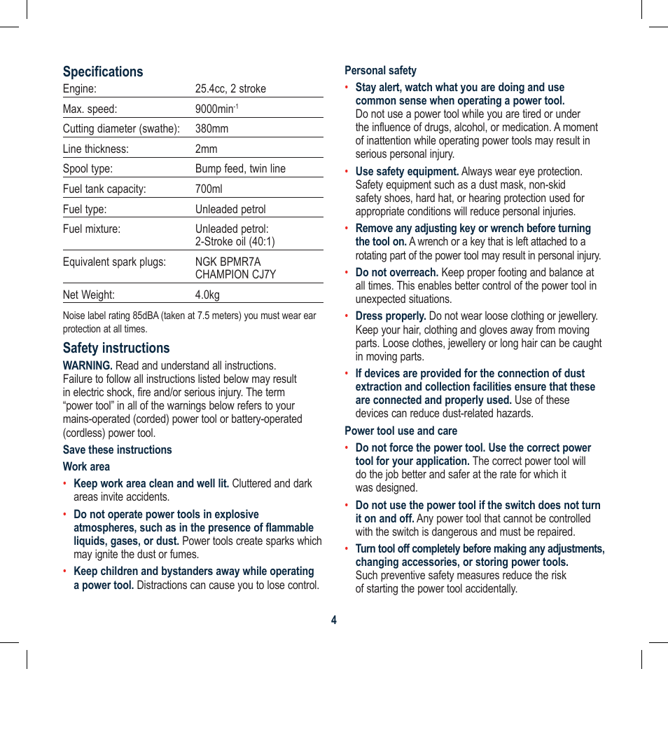 Global Machinery Company LTP25SS User Manual | Page 4 / 16