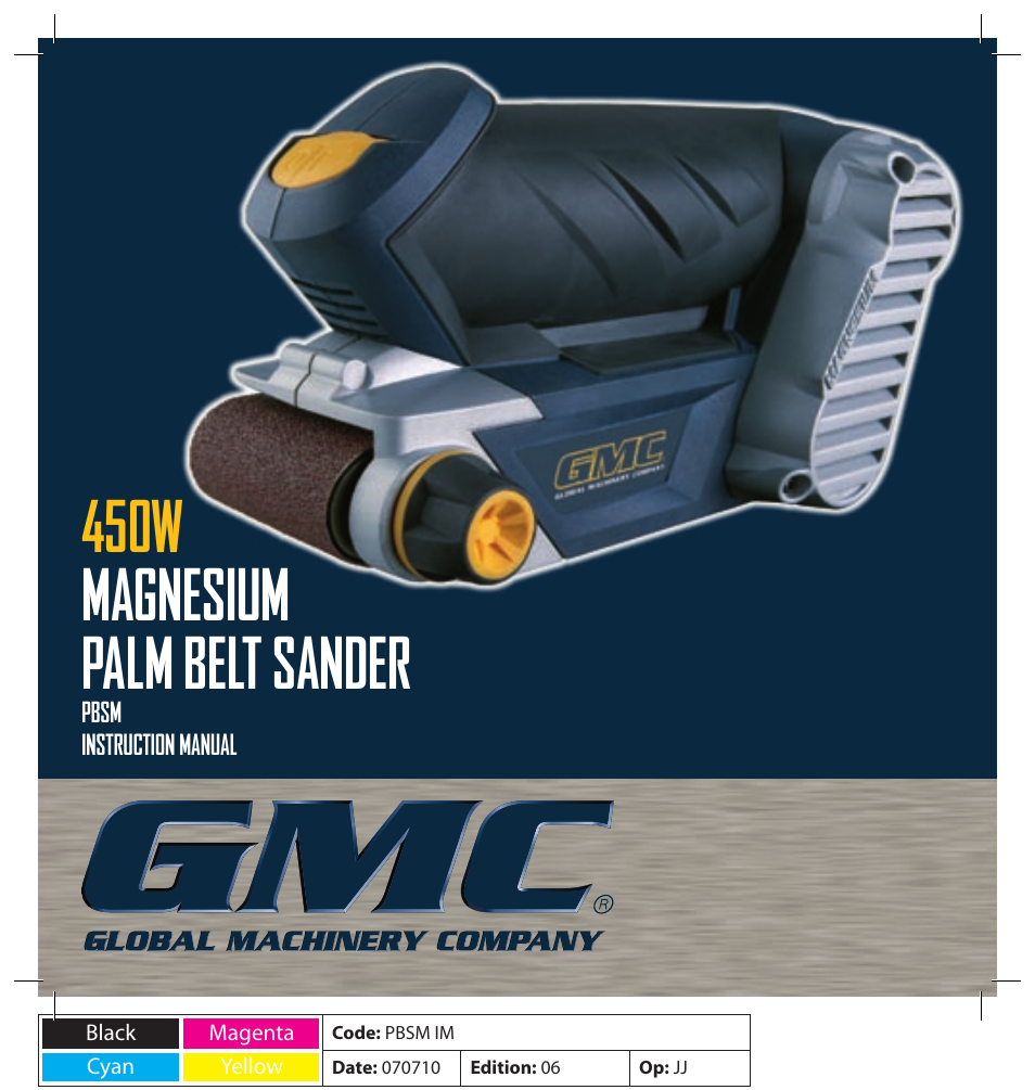 Global Machinery Company PBSM User Manual | 12 pages