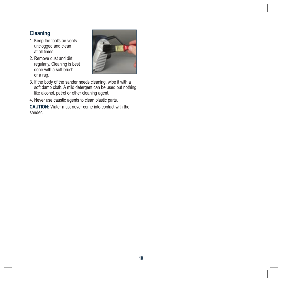 Cleaning | Global Machinery Company PBSM User Manual | Page 10 / 12