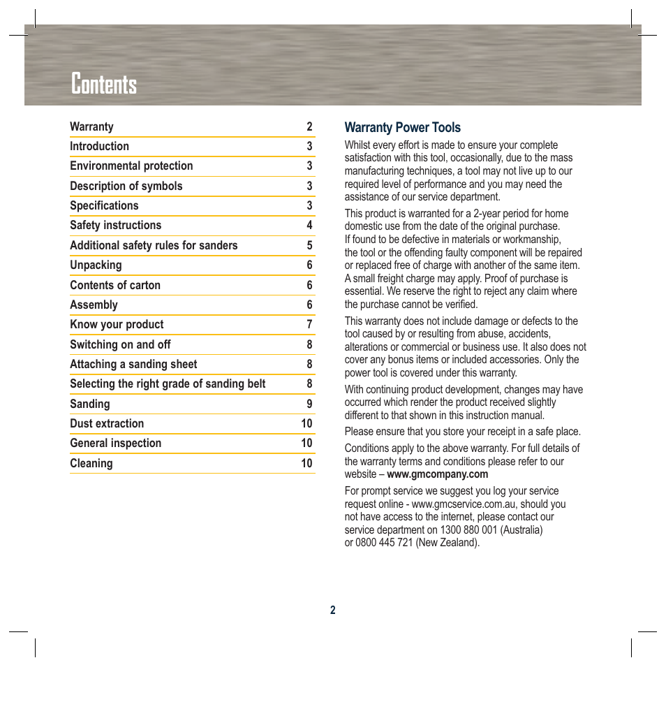 Global Machinery Company PBSM User Manual | Page 2 / 12