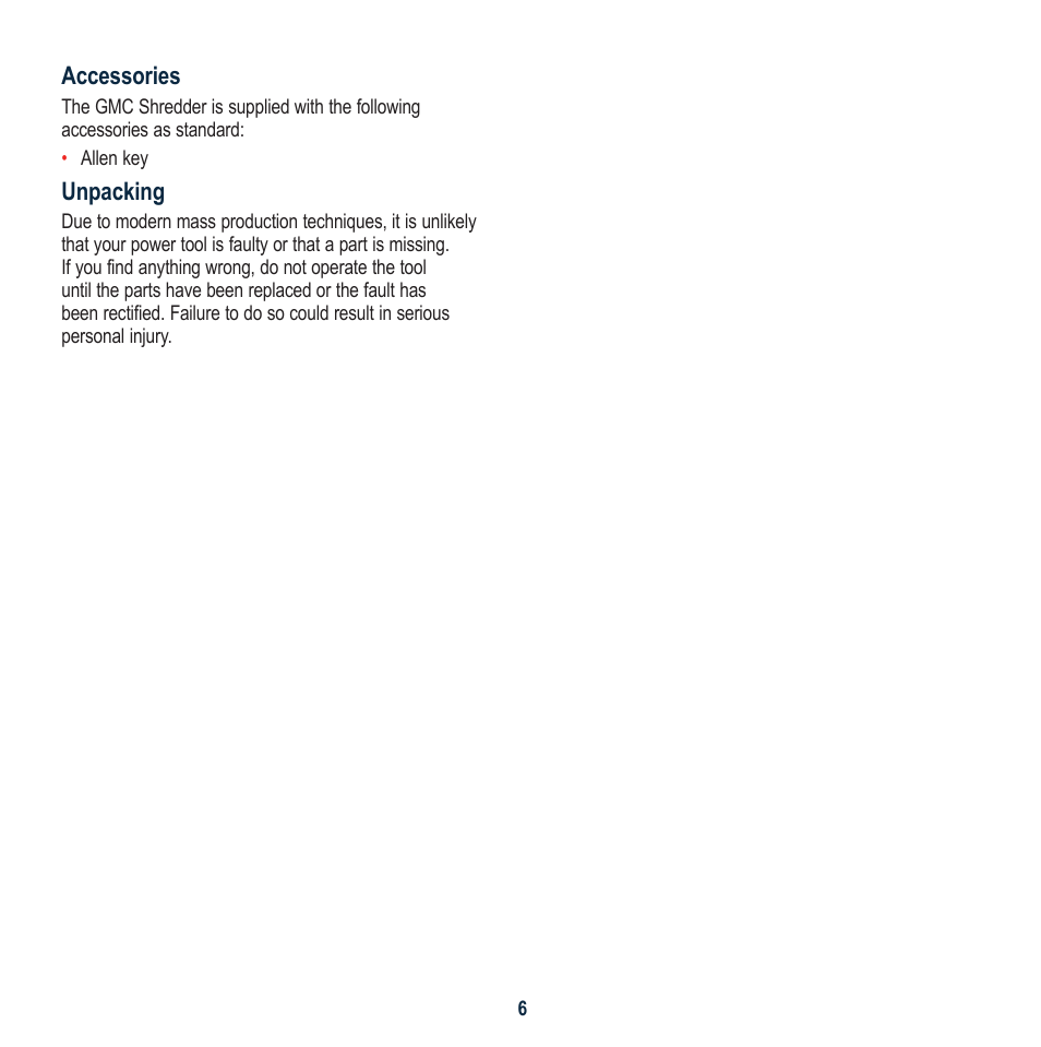 Global Machinery Company SHS2400 User Manual | Page 6 / 12