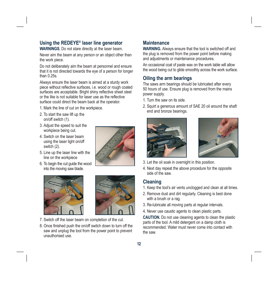 Global Machinery Company LS1620 User Manual | Page 12 / 16