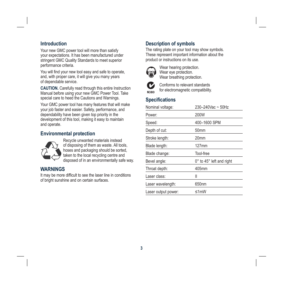 Global Machinery Company LS1620 User Manual | Page 3 / 16