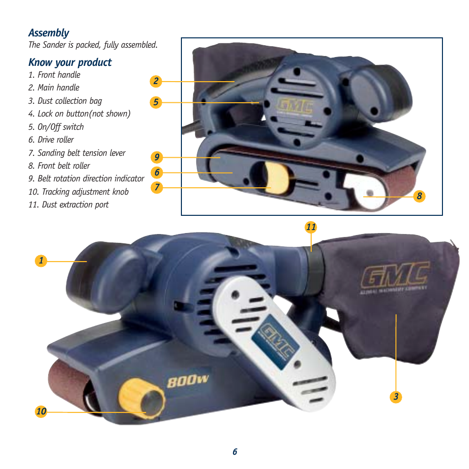 Global Machinery Company BS800 User Manual | Page 6 / 10