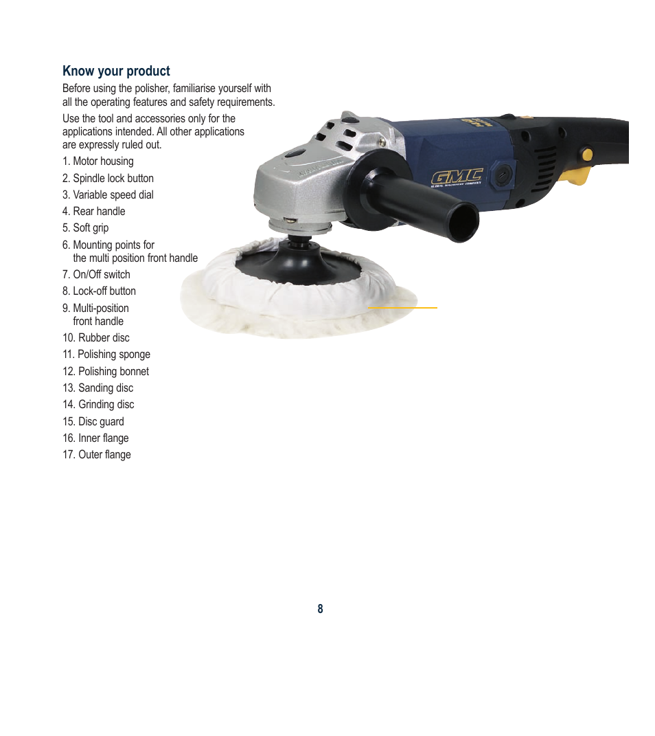 Global Machinery Company POL1450M User Manual | Page 8 / 16