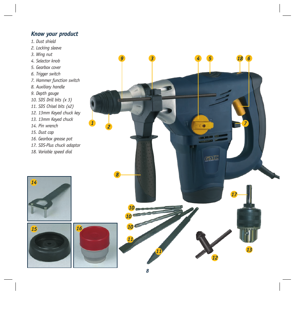 Global Machinery Company RHD1500 User Manual | Page 8 / 12