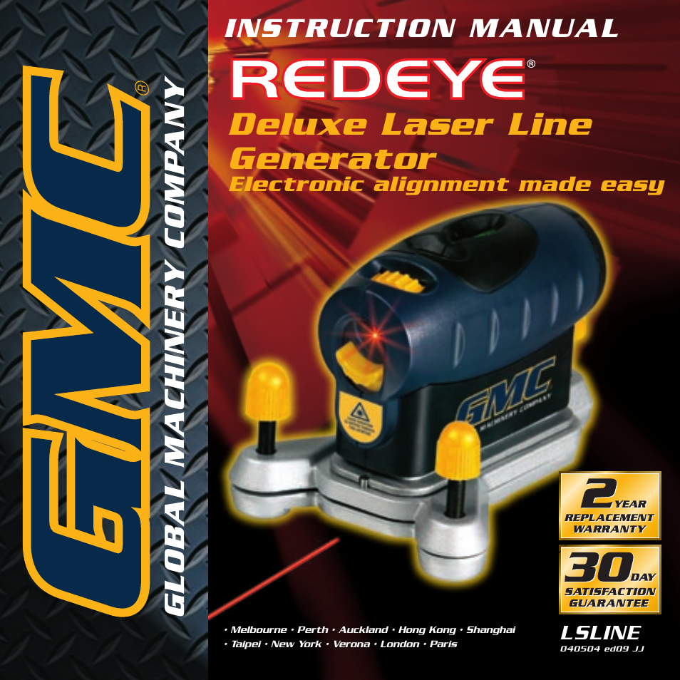 Global Machinery Company LS LINE/REDEYE User Manual | 10 pages