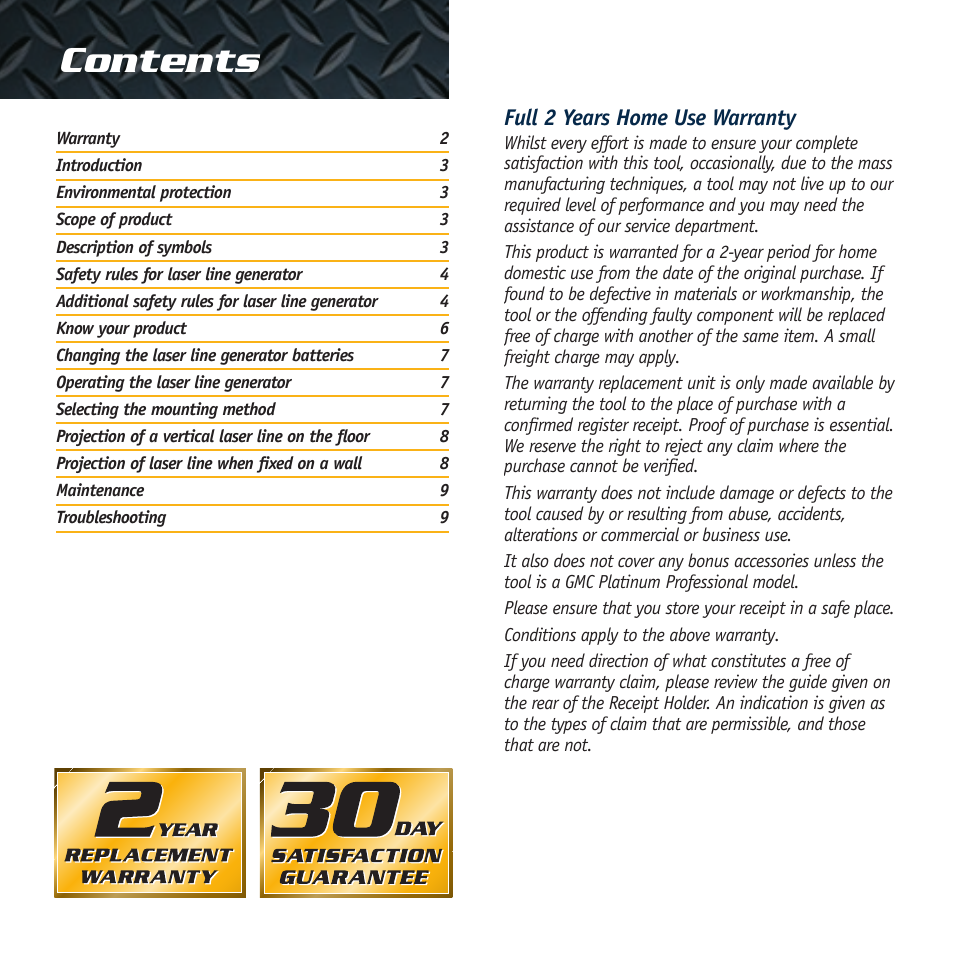 Global Machinery Company LS LINE/REDEYE User Manual | Page 2 / 10