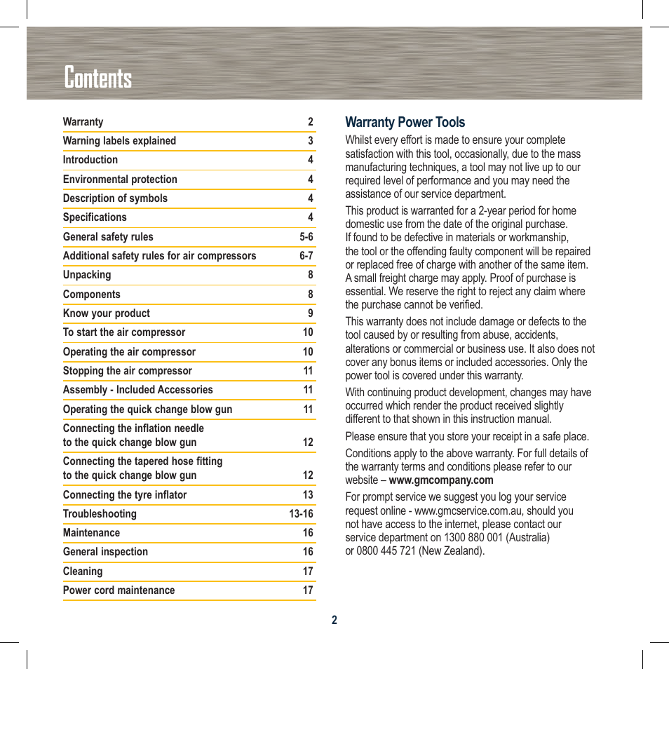Global Machinery Company MOC6L User Manual | Page 2 / 20