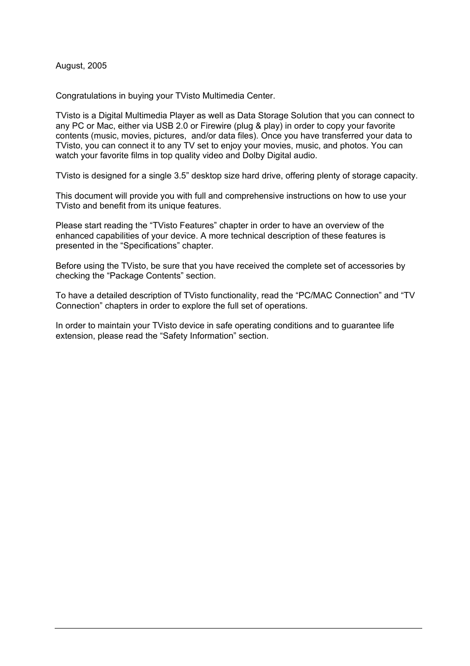 Global Machinery Company TVisto User Manual | Page 3 / 31