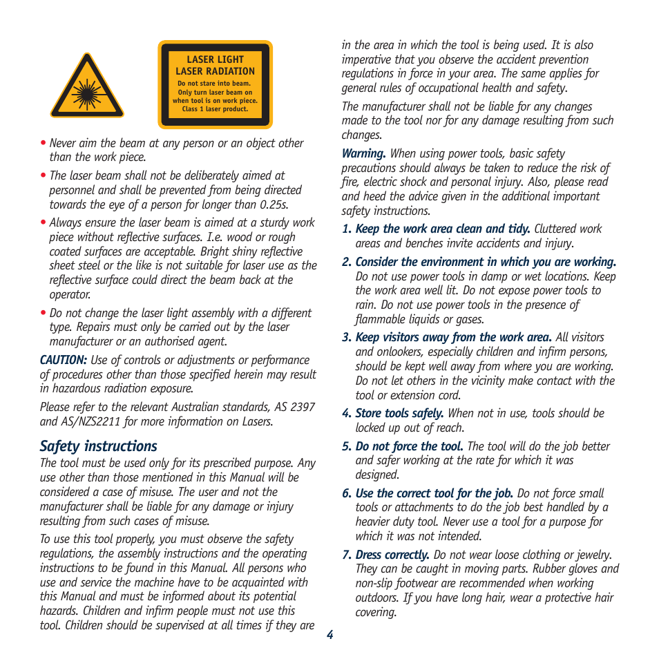 Safety instructions | Global Machinery Company LS8B User Manual | Page 4 / 16