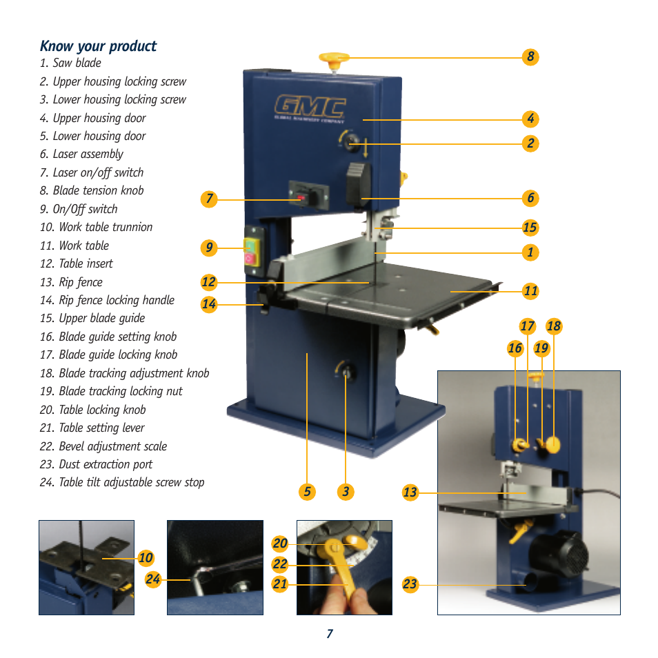 Global Machinery Company LS8B User Manual | Page 7 / 16