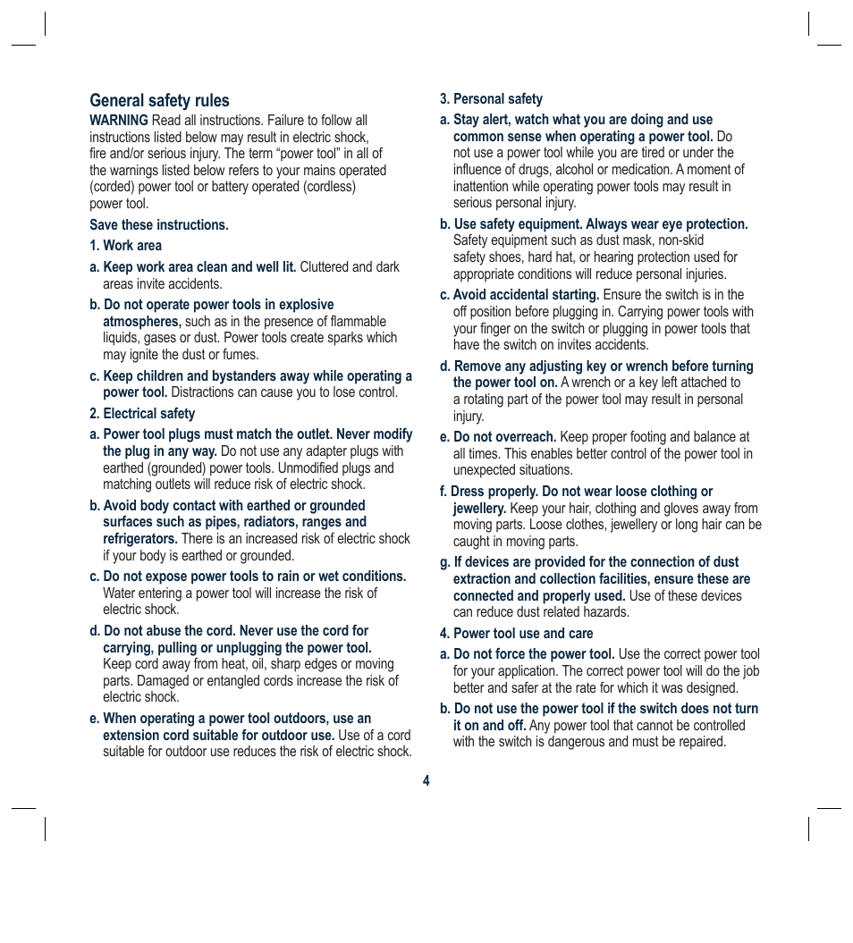 General safety rules | Global Machinery Company BJ110M User Manual | Page 4 / 16