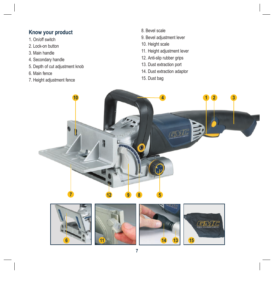 Global Machinery Company BJ110M User Manual | Page 7 / 16
