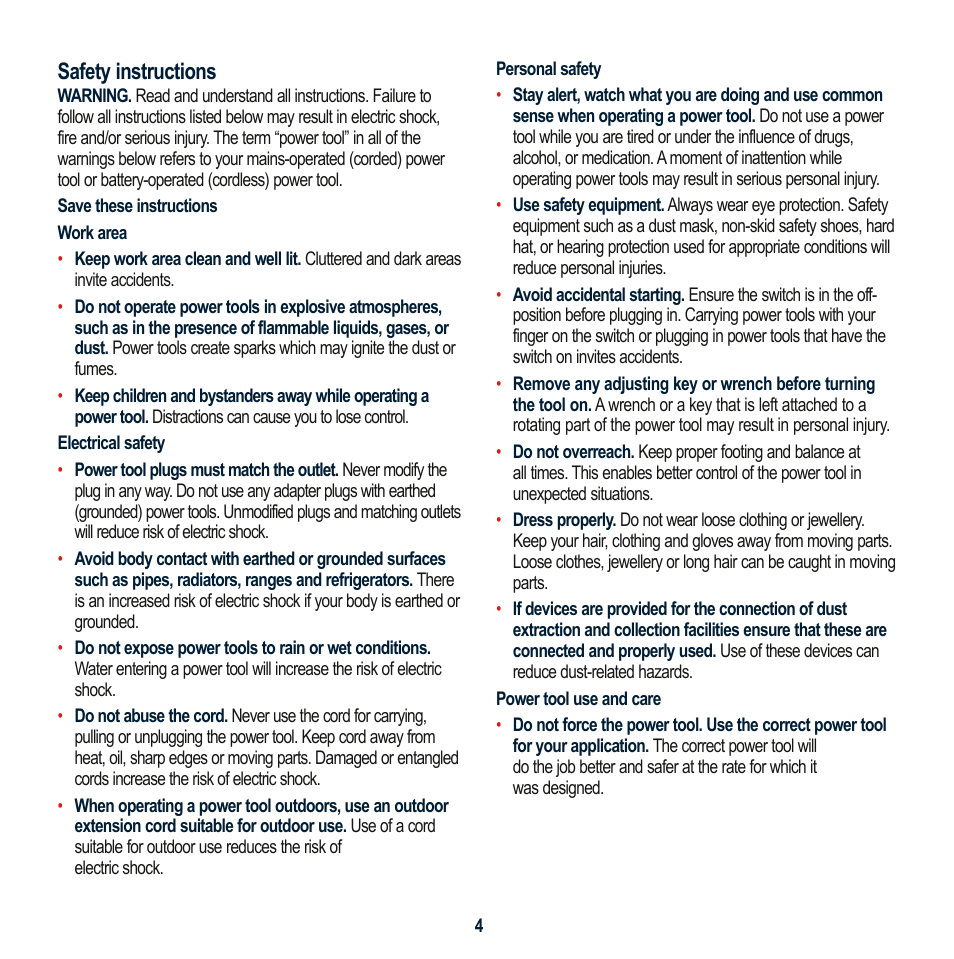 Safety instructions | Global Machinery Company MAG2050R User Manual | Page 4 / 16