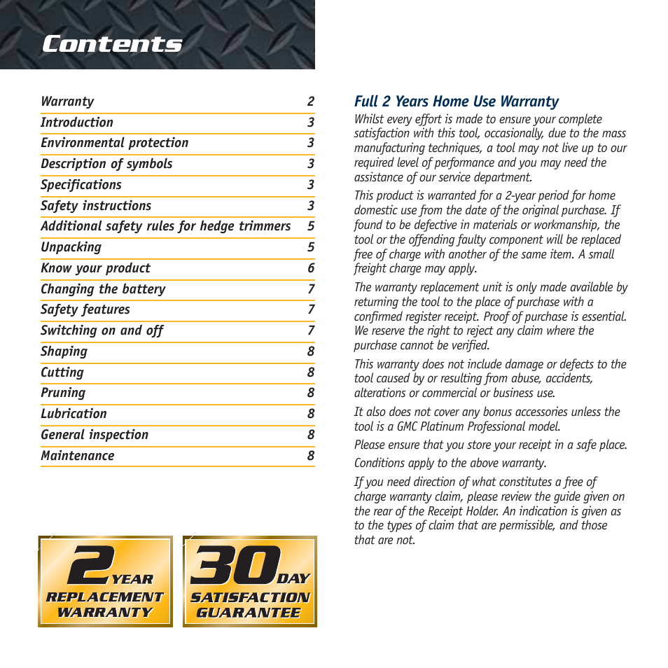 Global Machinery Company HT18V User Manual | Page 2 / 9