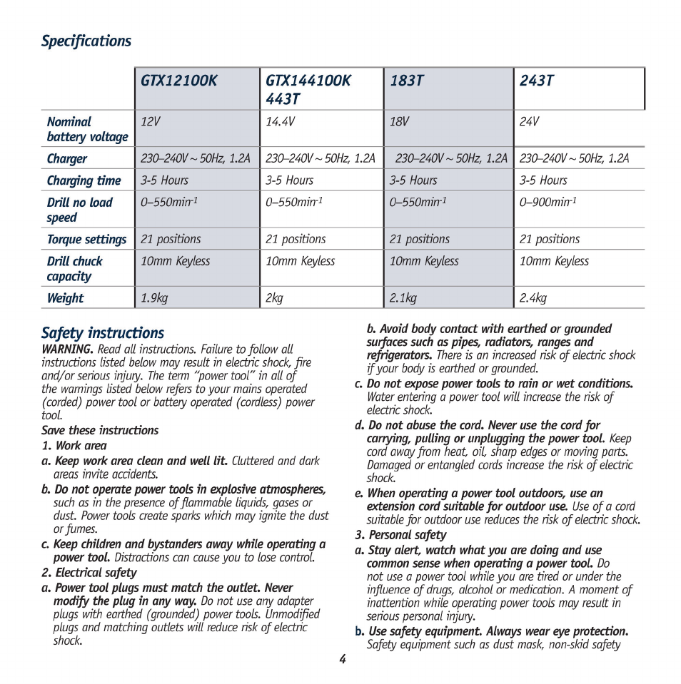 Global Machinery Company 443T User Manual | Page 4 / 12
