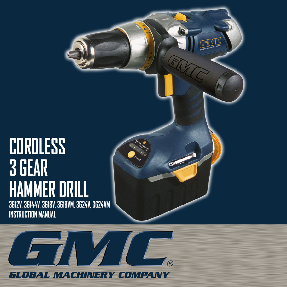 Global Machinery Company 3G24V User Manual | 16 pages